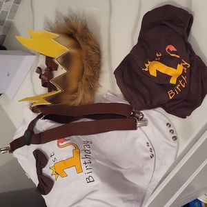 1st birthday lion costume set